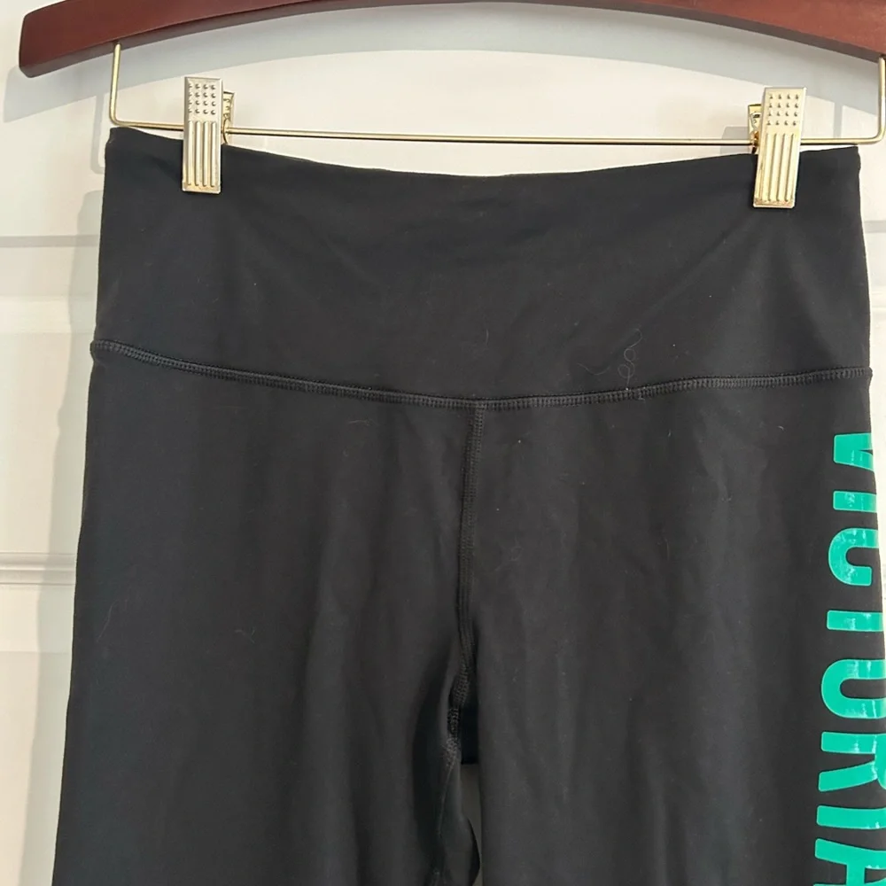 Victoria’s Secret VSX Sport Leggings  Black Green Size S